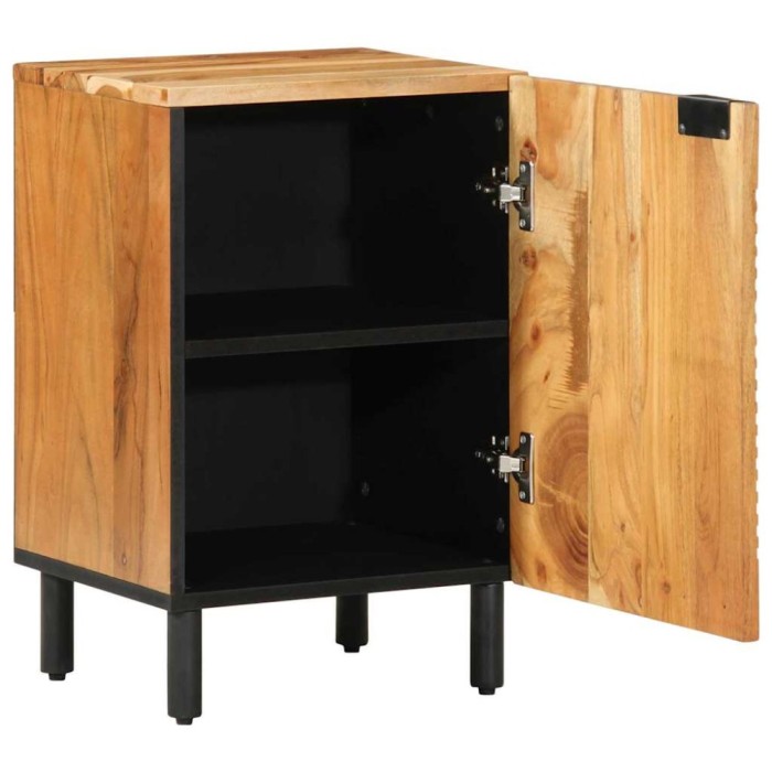 vidaXL Dulap de baie Maro 38 x 33.5 x 58 cm Lemn masiv de acacia