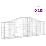 Cumpara ieftin Cosuri gabion arcuite 10 buc, 200x30x60/80 cm, fier galvanizat