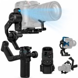 Cumpara ieftin Stabilizator Profesional DSLR si Mirrorless, 3 Axe, Urmarire AI, Rotire 360&deg;, OLED, Bluetooth, Sarcina 3.5kg, Autonomie 14h, Negru