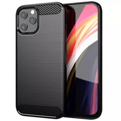 Husa iPhone 13 Pro Max Carbon Negru Techsuit foto