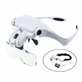 Cumpara ieftin Ochelari tip cozoroc 9892B2 cu lupe si doua lampi iluminare Led