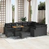 VidaXL Set de canapele pentru grădină 12 pcs Negru 90 x 55 x 71 cm 3363604
