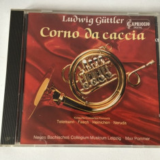 * CD muzica clasica piese pentru corn: Ludwig Guttler Concerte: Telemann, Fasch