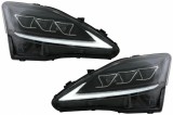 Faruri Full LED Semnal Dinamic compatibil cu LEXUS XE20 (2006-2013) Negru HLLXIS250