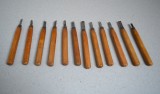 Lot 12 dalti vechi pentru lemn