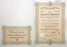1000 Reichsmark titlu de stat Germania 1942 foto
