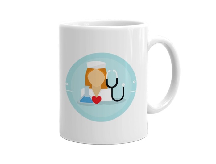 Cana alba personalizata medic, asistent medical, INOVATIX&reg;. 330ml