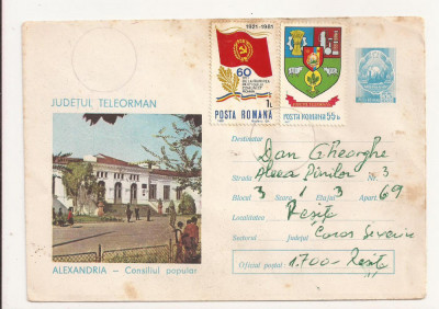 Plic FDC Romania -Alexandria - Consiliul popular,Circulat 1973 foto