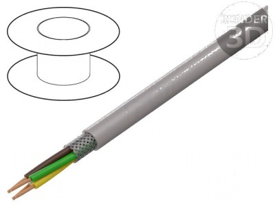 Cablu UNITRONIC&amp;reg; LiHCH 4x1mm2 PO gri-bej 250V fără halogen foto