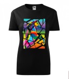 Tricou Personalizat cu Design Geometric de Cal Colorat - Arta si Eleganta in Miscare