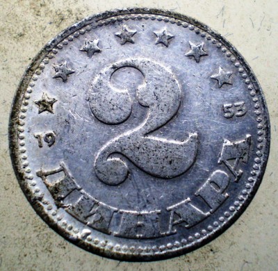1.651 YUGOSLAVIA JUGOSLAVIA IUGOSLAVIA 2 DINARA DINARI 1953 foto