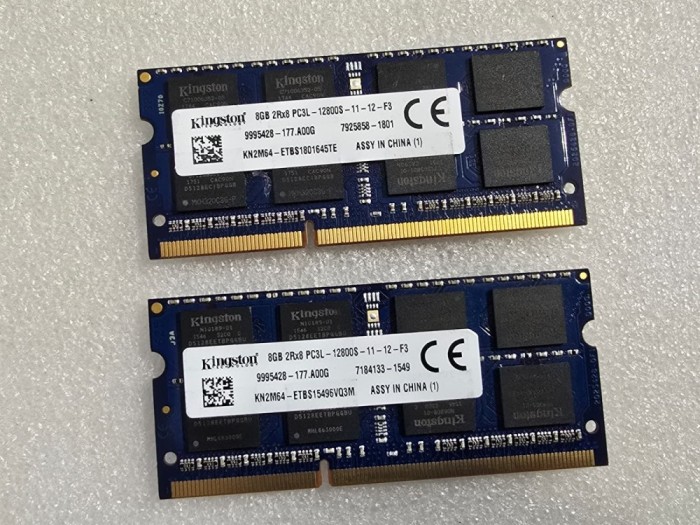 Kit memorie RAM laptop Kingston 16GB (2 x 8GB) 1600MHz DDR3L 1.35V Low voltage