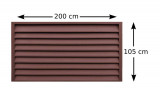 Gard metalic jaluzea Maro ciocolatiu 200 cm/105 cm Suruburi ascunse Grosime 0.6