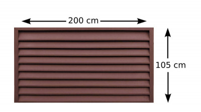 Gard metalic jaluzea Maro ciocolatiu 200 cm/105 cm Suruburi ascunse Grosime 0.6 foto