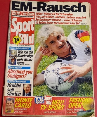 Revista Fotbal - &amp;quot;SPORT BILD&amp;quot; Germania (27.05.1992) foto