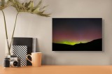 Tablou Canvas Aurora Boreală Sub Stele, Peisaj Noapte Cer, 39 x 26 cm, CMCLASS
