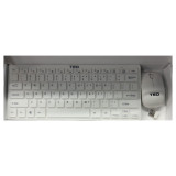 Tastatura si Mouse Wireless Mini 2,4GHz protectie culoare alb, Fara fir