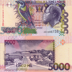 SAO TOME SI PRINCIPE 5.000 dobras 1996 UNC!!!