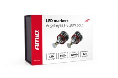 Led Marker H8 20w Gold Amio 01543 foto