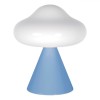 Lampa de Masă LED, Model Nor, Culoare Bleu și Alb, Dimensiuni 8x10cm, Material Plastic, Funcționare pe Baterii, Oem