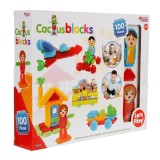 Set de constructie, Dede, Cactus Blocks, 100 piese