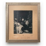 Regina Elisabeta, fotografie de mari dimensiuni, cu &icirc;nsemnare olografă, atelier Franz Mandy