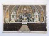 Carte postala veche, biserica St. Mary Church, Bloomington, SUA, anii 1900, Necirculata, Printata