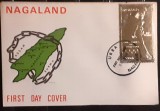 Fdc Nagaland 1972 , J.O. Sapporo &#039;72, patinaj, timbru argint,, Nestampilat