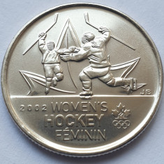 Monedă 25 cents 2009 Canada, unc, Women's Ice Hockey, km#1064