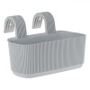 Jardinieră pentru Balustradă, Model Reliefat, Culoare Gri, Capacitate 3,2L, Dimensiuni 29x21x19cm, Material Plastic, Oem