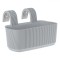 Jardinieră pentru Balustradă, Model Reliefat, Culoare Gri, Capacitate 3,2L, Dimensiuni 29x21x19cm, Material Plastic
