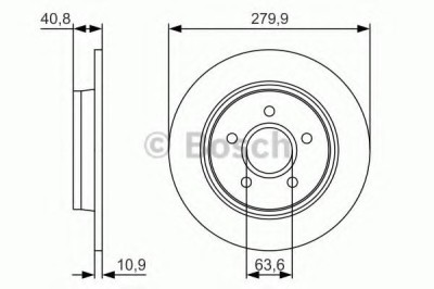Disc frana FORD C-MAX (DM2) (2007 - 2016) BOSCH 0 986 479 S49 foto