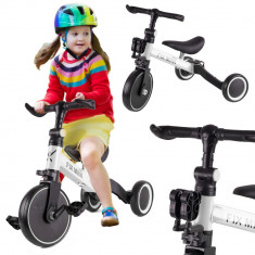 Tricicleta reglabila 3in1 pentru copii culoare alba