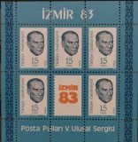 BC131, Turcia 1983, bloc personalitati-Ataturk, Nestampilat