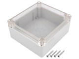 Carcasă universală ABS gri 115mm x 125mm x 58mm cu garnitură