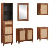 VidaXL Mobilier pentru baie cu sertar Pe perete 5 pcs 38 x 33 x 160 cm 3310174