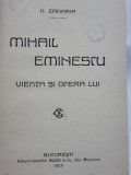 Zaharia, MIHAIL EMINESCU, Bucuresti, 1923