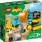 LEGO DUPLO CAMION SI EXCAVATOR PE SENILE 10931