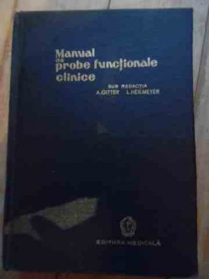 Manual De Probe Functionale Clinice - A.gitter L.heilmeyer ,528499 foto
