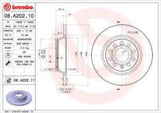 BREMBO 08.A202.11 PRIME LINE - UV Coated Disc frana