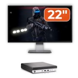 Pachet Calculator Second Hand HP EliteDesk 800 G3 Mini PC, Intel Core i5-6500T 2.50GHz, 16GB DDR4, 256GB SSD + Monitor 22&amp;quot; NewTechnology Media
