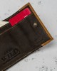 Biroul de piele RFID original pentru bărbați, Maro