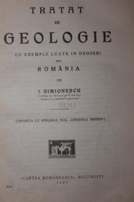TRATAT DE GEOLOGIE CU EXEMPLE LUATE IN DEOSEBI DIN ROMANIA foto