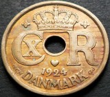 Moneda istorica 25 ORE - DANEMARCA, anul 1924 * cod 4252, Europa