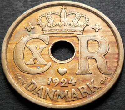 Moneda istorica 25 ORE - DANEMARCA, anul 1924 * cod 4252 foto