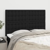 Cumpara ieftin Tăblii de pat, 4 buc, negru, 72x5x78/88 cm, textil