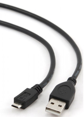 Cablu date si incarcare Gembird USB M - microUSB M negru de 1,8 metri lungime foto