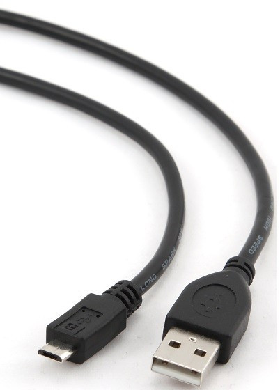 Cablu date si incarcare Gembird USB M - microUSB M negru de 1,8 metri lungime