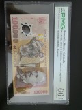 Bancnota 100000 lei 2003 in grad PMG 66