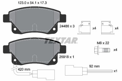 Set placute frana TEXTAR 2448601 foto